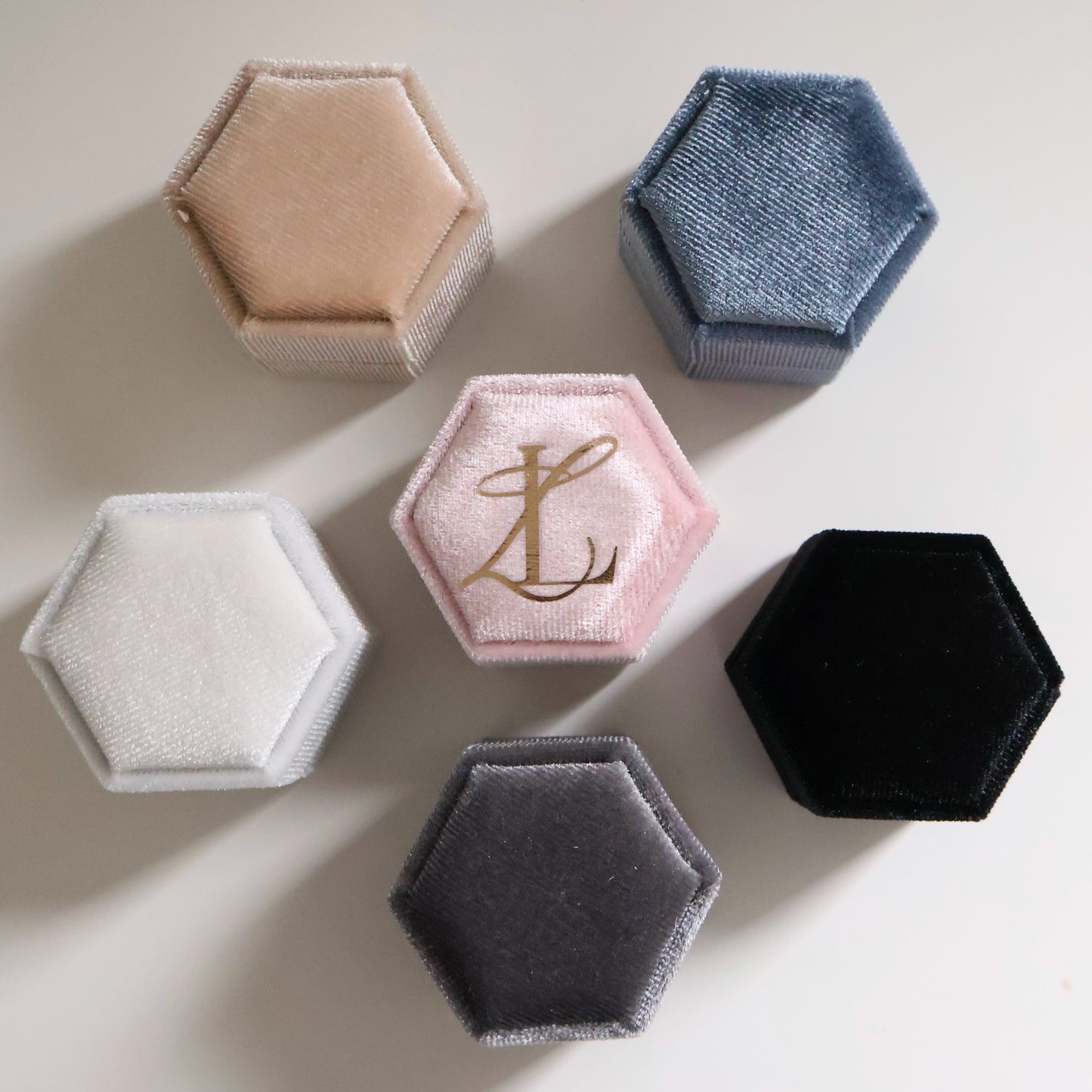 VELVET RING BOX | HEXAGON