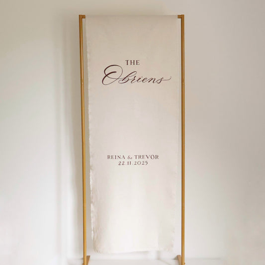 LINEN SIGN |  NEW LAST NAME