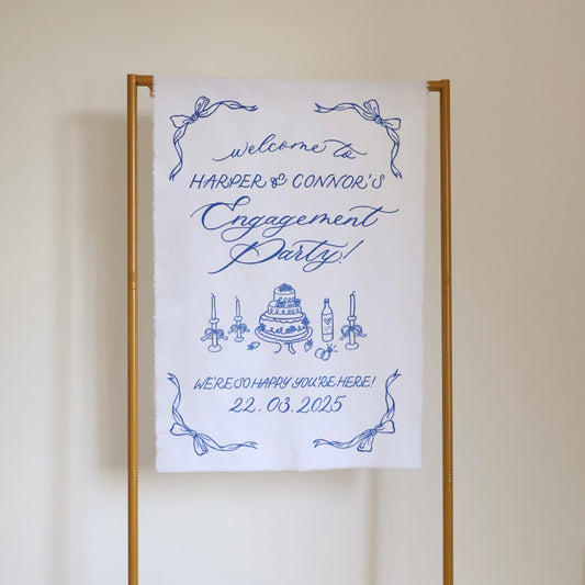 LINEN SIGN |  ENGAGEMENT PARTY