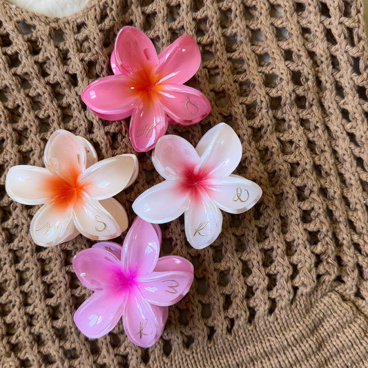 FLORAL HAIR CLAWS | ENGRAVED